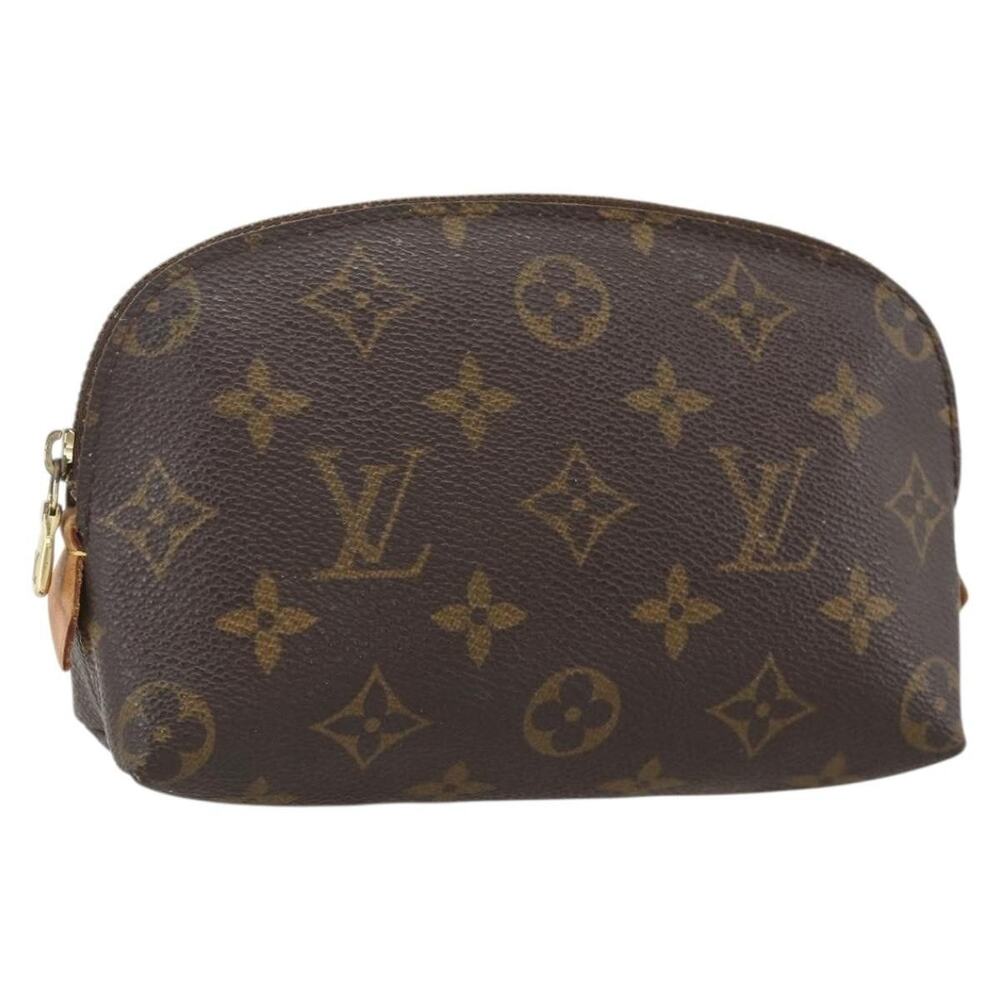 Louis Vuitton Monogram Pochette Cosmetic PM Pouch Brown